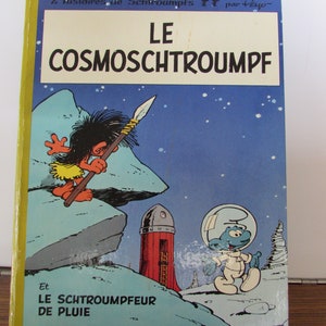 Rare French Smurf Book: Le Cosmoschtroumpf, 1970 Vintage Edition