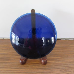 Vintage Kopp Signal Lens, Cobalt Blue Kopp Signal Lens, Vintage Signal Lens, Blue Signal Lens, Old Cobalt Blue Traffic Signal Lens
