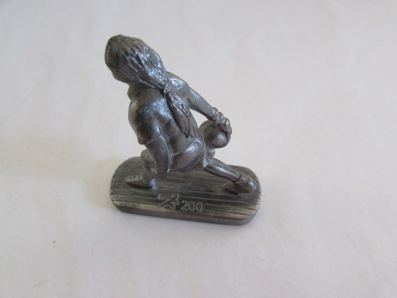Pewter Mini Figure Pewter Brunswick Miniature Woman Bowling Etsy