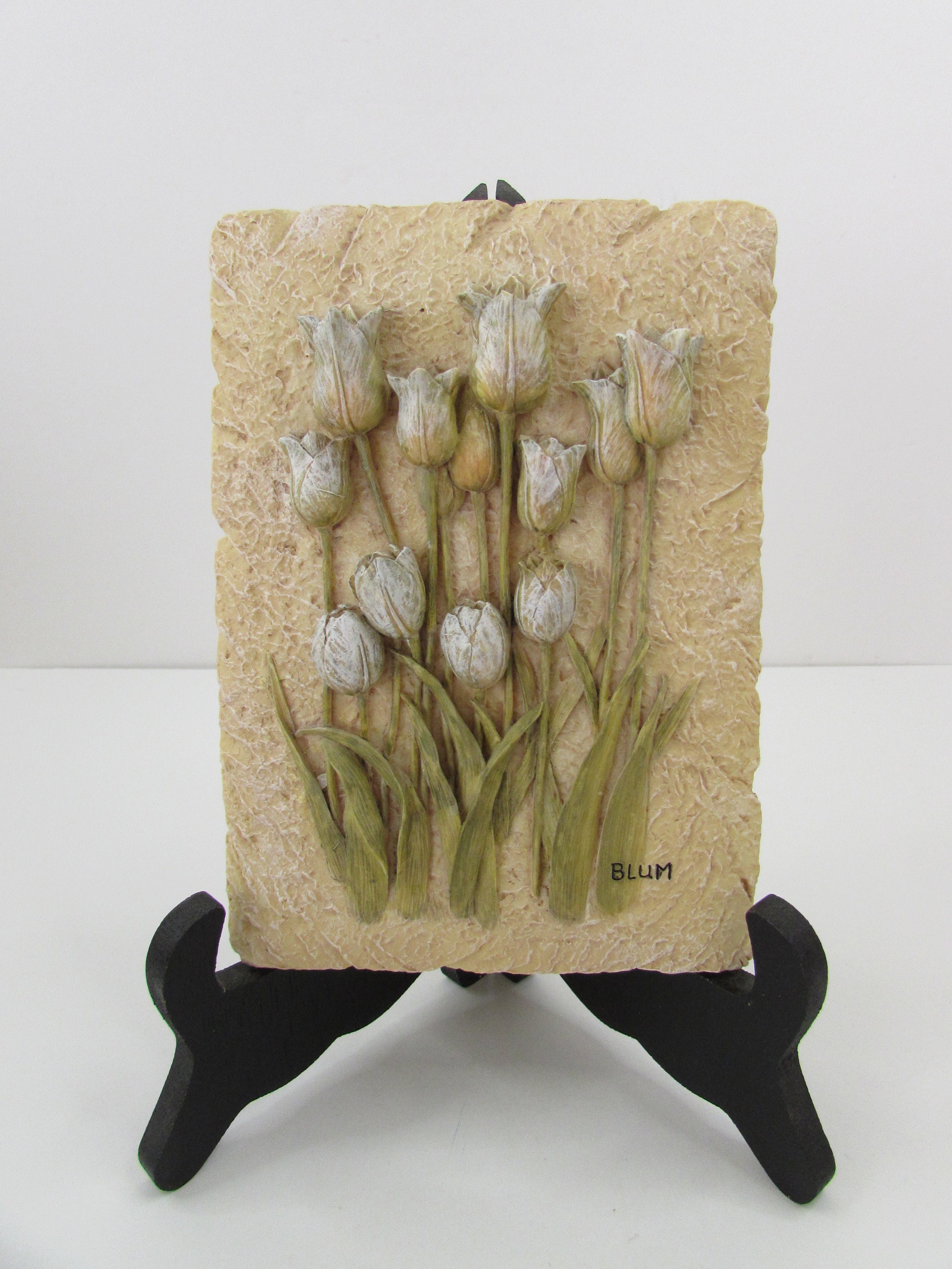 VINTAGE CHERI BLUM 3-D ART SCULPTURE WALL PLAQUE WITH