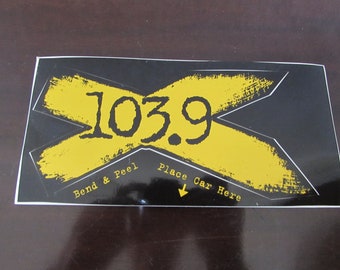 Vintage 103.9 FM Radio Station Sticker - Car Decal Memorabilia