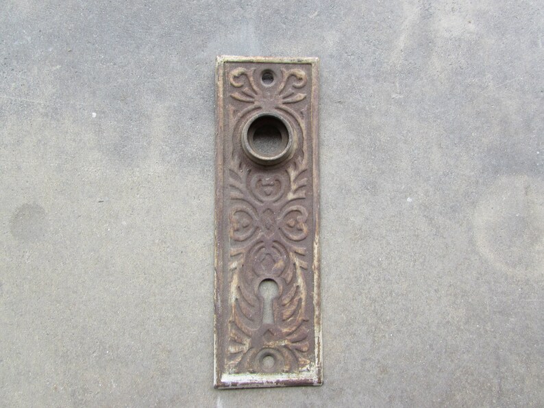 Antique Hardware Doorknob Platemetal Doorknob Plate Etsy