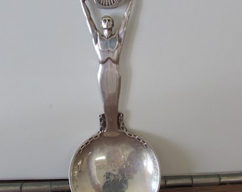 THORVALD MARTHINSEN Norway 830 Silver 1945 LIBERATION Spoon 4 3/4