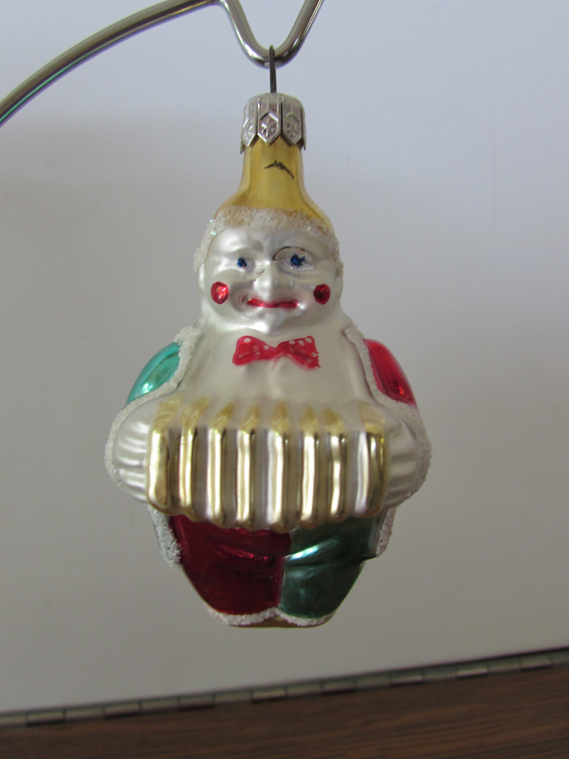 Christmas Ornaments Vintage Hand Blown Clown Accordion Player Etsy
