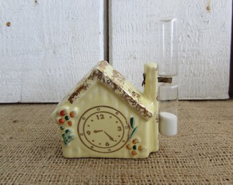 Vintage Ceramic House Three Minute Timer, Kitchen Decor