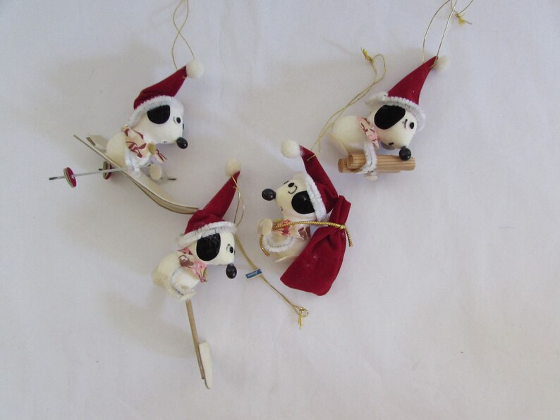 Vintage Dog Holiday Ornaments Vintage Holiday Ornaments Christmas Tree Decorations Holiday Ornaments Ornaments