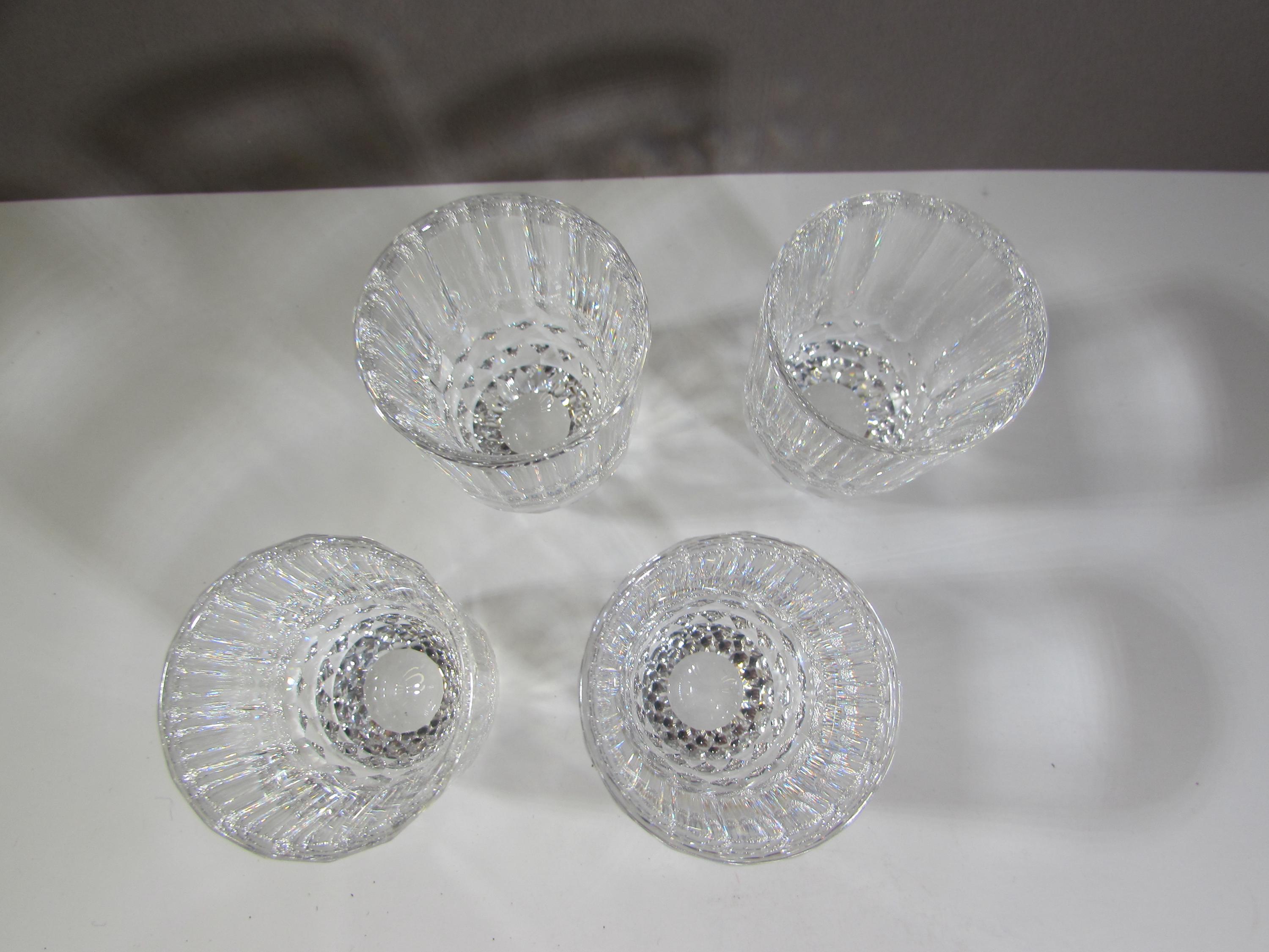 Vintage Swarovski Shot Glasses - Set of 4 Retired Silver Crystal