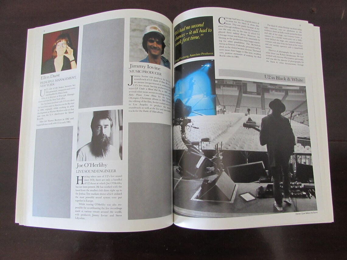 Memorabilia U2 Rattle & Hum Official Book of U2 Movie 1988 Etsy