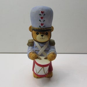 Vintage Enesco Bear Drummer Figurine - 1983 Lucy and Me Collection