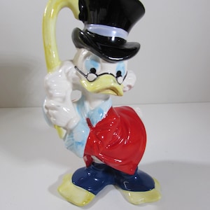Disney Figurines, Vintage Disney Figurines, Vintage Scrooge McDuck Figurine, 1950s Scrooge McDuck Figurine, Walt Disney Prod. Japan