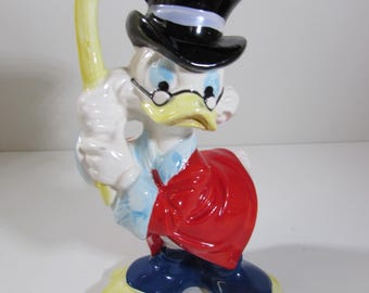Vintage 1960s Ceramic Scrooge McDuck Figurine, Walt Disney Prod. Japan
