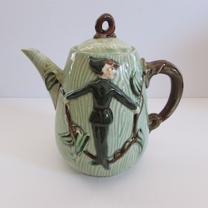 Teapots, Vintage L. Batlin & Son Inc. Jack in the Beanstalk Teapot, Vintage Teapots, Jack in the Beanstalk Items, Ceramic Teapot,