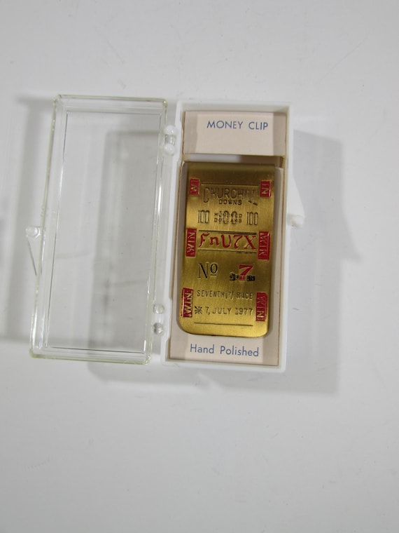 Collectible Churchill Downs Brass Money Clip - Horse Racing Memorabilia View 2