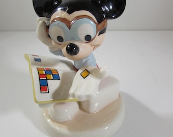 RARE Goebel Disney Mickey Mouse Scientist Figurine, Signed LAE 85