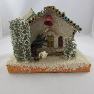 Christmas Decor, Christmas Putz House Japan 1940s - 1950s, Christmas