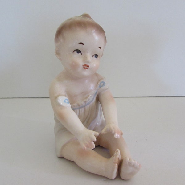 Piano Baby, Arnart Piano Baby, Vintage Arnart Creations Bisque Piano Baby, 1950's Arnart Bisque Piano Baby, Piano Baby, Bisque Figurine,