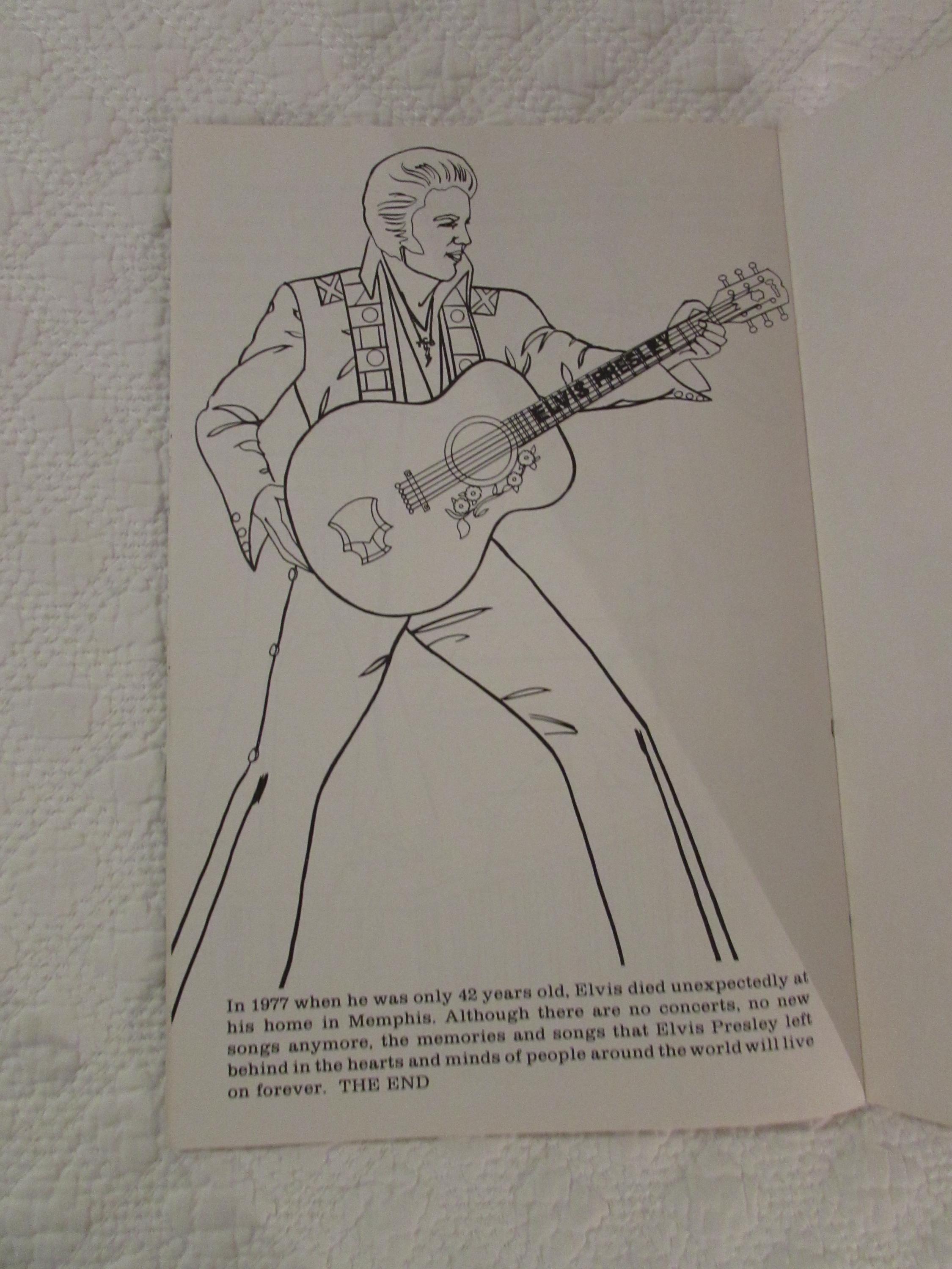 Vintage Elvis Presley Coloring Book: Pictorial Life of the King - Etsy
