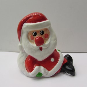 Vintage Paper Mache Santa Claus Figurine: Hand Made in Korea