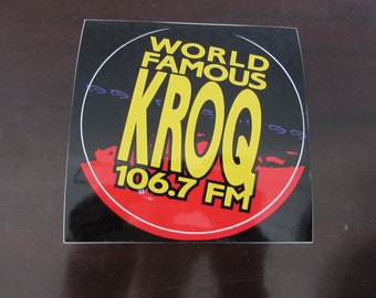 Vintage KROQ 106.7 FM Radio Station Sticker - 1995 Tower Records Coupon