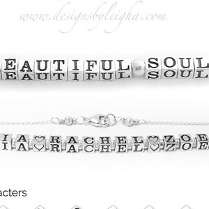 Name Necklaces - .925 sterling silver  (any name or inspirational message), Monogram Jewelry, Letter Necklace, Initials Necklaces, Names