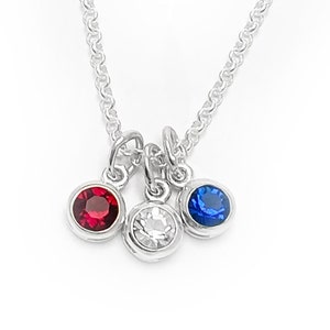 Patriotic Red White and Blue Necklaces - Red White and Blue Charms (necklace or bracelet) - Teeny-Tiny Red White and Blue Charms