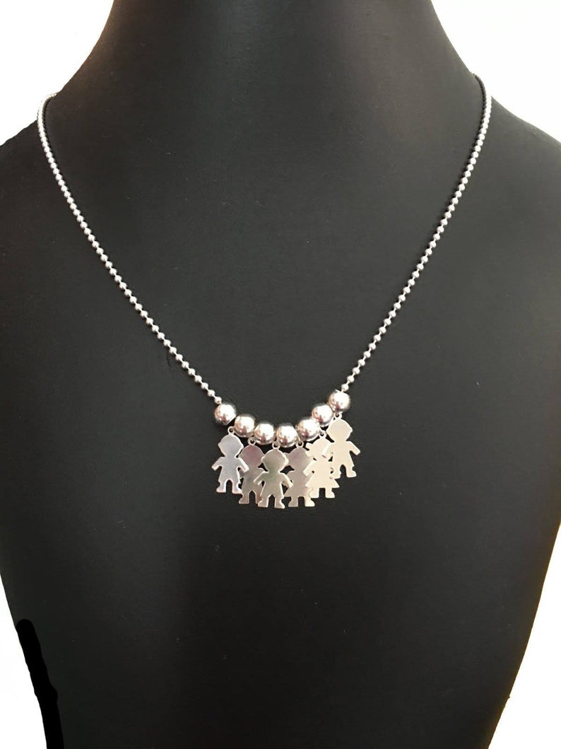 Boy and Girl Charm Necklace With Birthstone Option .925 Etsy