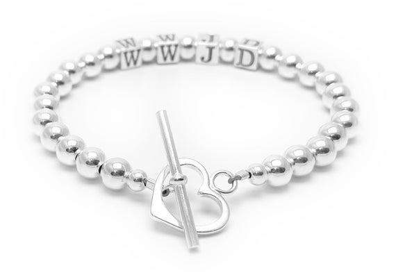 What Would Jesus Do WWJD Sterling Silver Bracelet W.W.J.D