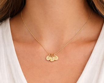 14k Gold-Filled Hebrew Initial Charm: Dainty Personalized Initial Necklace