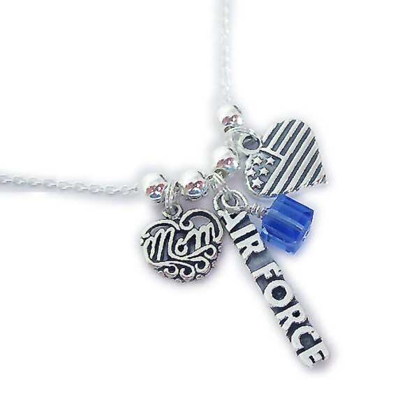 Air Force Charm for Mom Necklace, Air Force Wife Necklace, Air force Daughter or Grandma Necklace - Air Force Charms