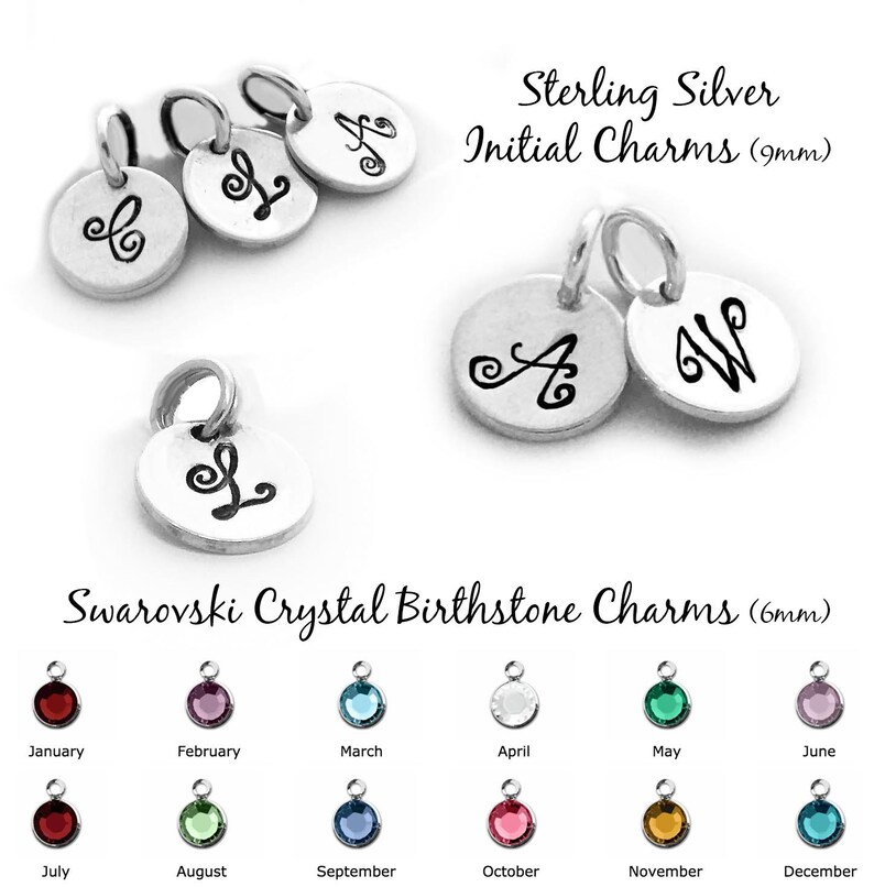 You can personalize this bracelet by adding birthstones or an Initial Charm - Swarovski Crystals & Sterling Silver