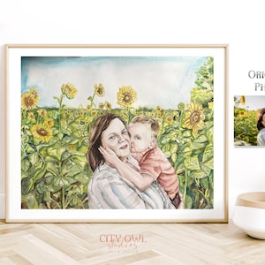 Watercolor Photo Replica Painting