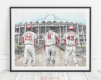 St. Louis Cardinals Baseball "The Legends" Print