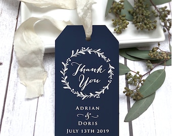 Thank You Tags Set - White Ink, Printed Thank You Tags with Holes, Hanging Thank You Tags, Favor Tags, Custom Tags, Gift Tags