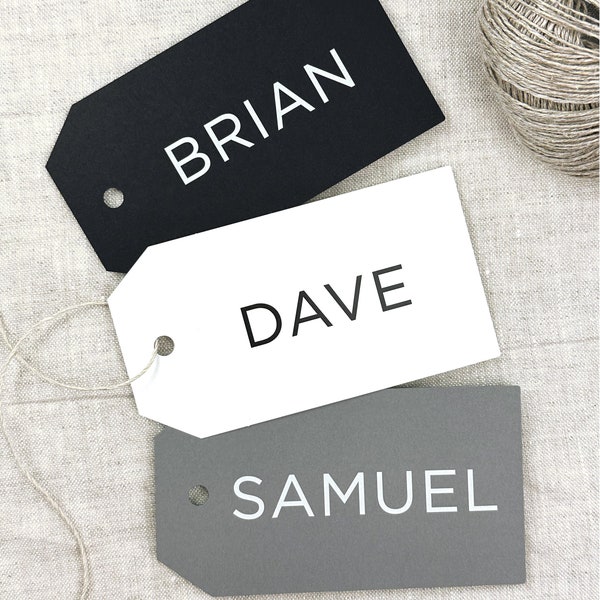 Groomsman Gift Tags, Best Man Name Tags, Printed Groomsmen Gift Tags, Personalized Gift Tags with Holes, No String Included