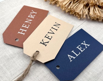 Groomsman Gift Tags, Best Man Name Tags, Printed Groomsmen Gift Tags, Personalized Gift Tags with Holes, No String Included