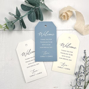 Hotel Welcome Tags, Out of Town Wedding Gift Bag Tags, Printed ...