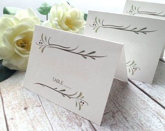 Blank Wedding Place Cards - White Wedding Escort Cards - Rustic Wedding - Country Wedding Name Cards