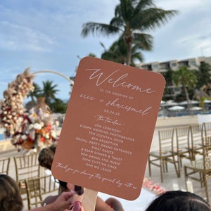 Wedding Timeline Fan, Fans for Ceremony, Fans for Wedding Day, Printed Timeline for Day of Wedding Itinerary image 6