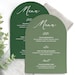 Arch Shaped Menu Cards, Printed Arched Wedding Menus, Rounded Menus ...