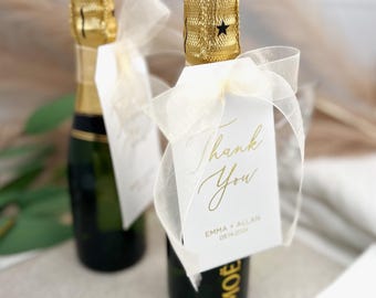 Favor Gift Tags, Personalized Thank You Gift Tags with Gold Foil Printing, Thank You Tags for Birthday Parties, Weddings, Baby Showers