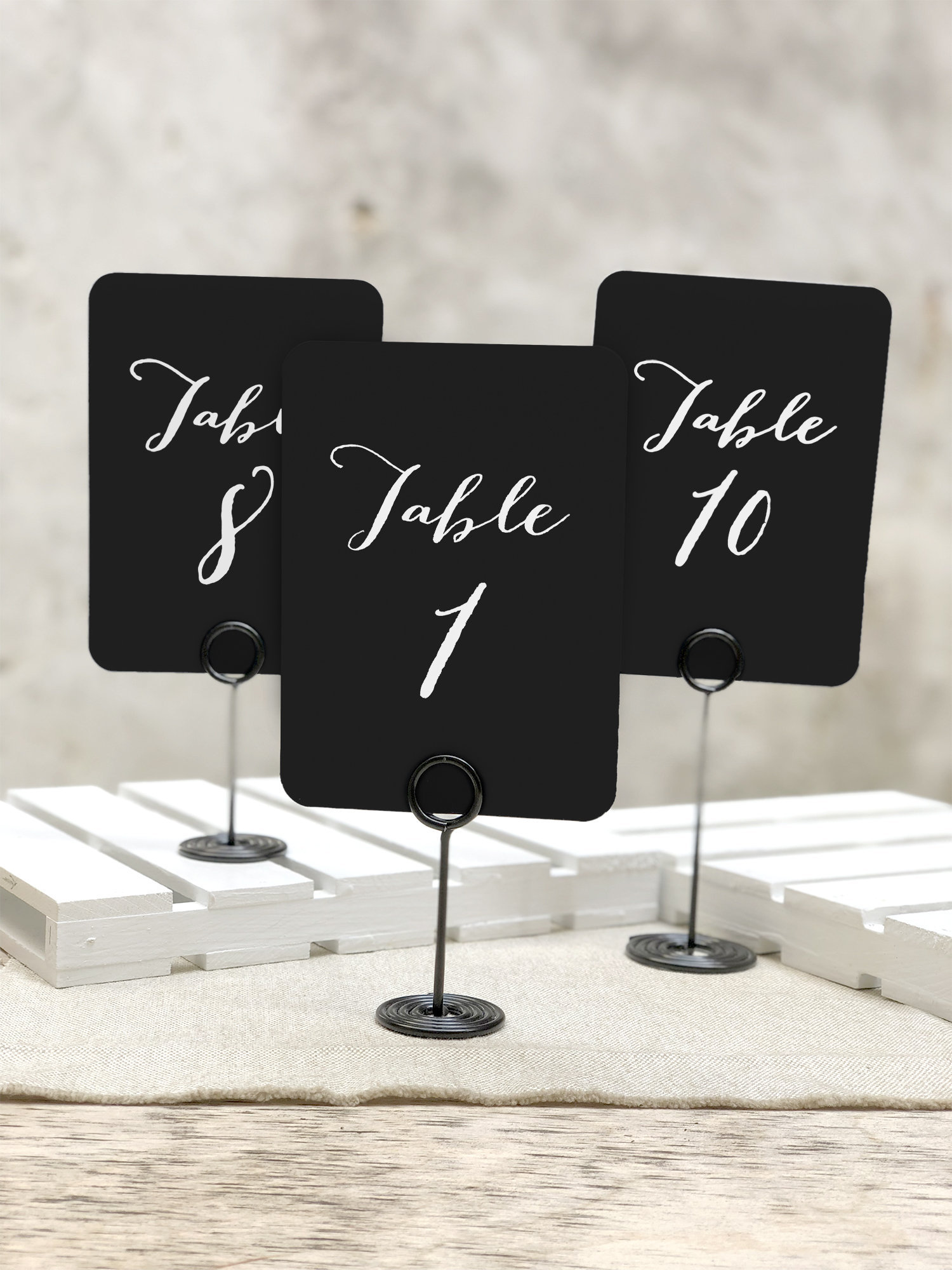 Black Table Numbers Printed 5x7 Black and White Table Etsy