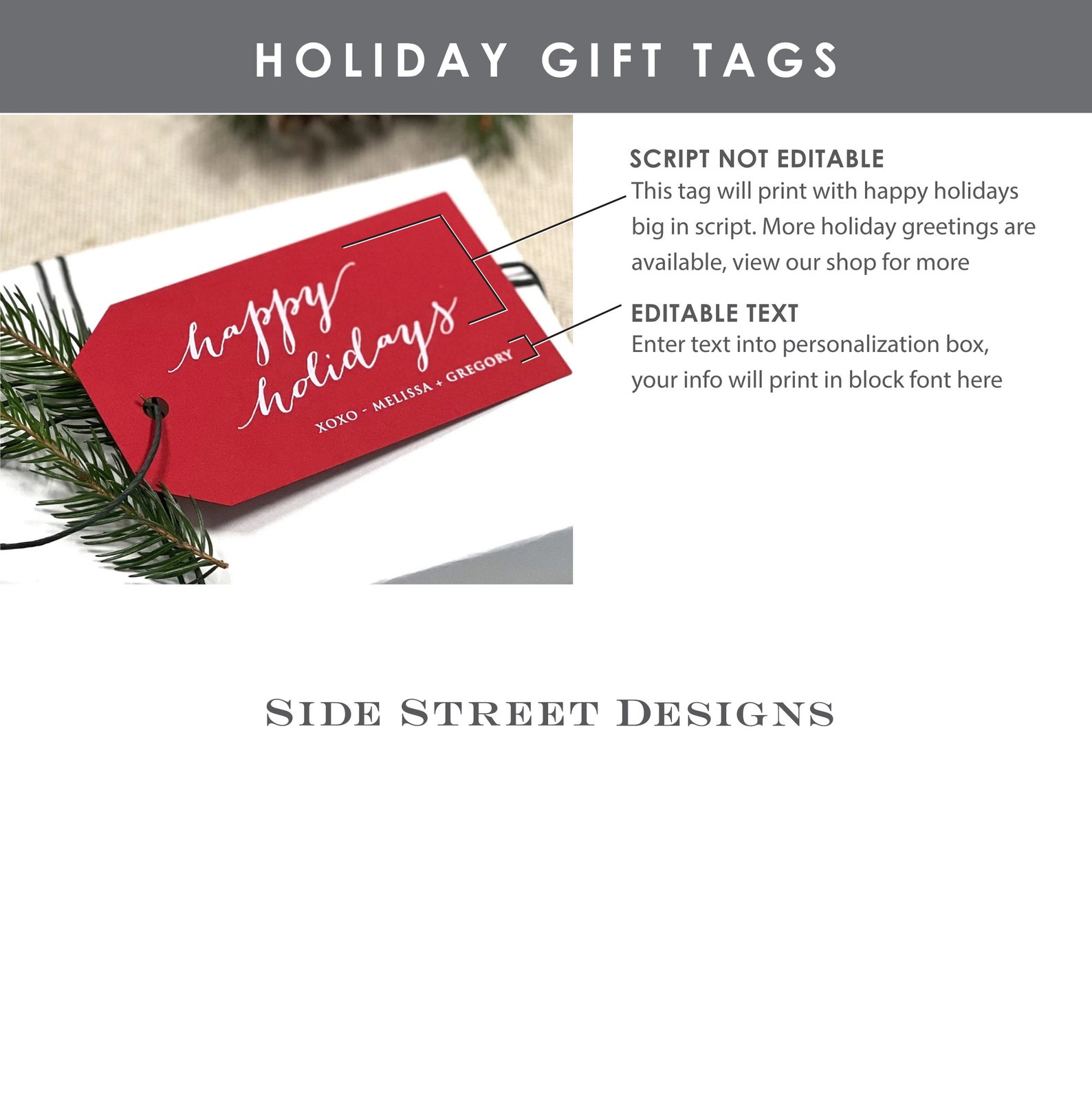 Christmas Personalized Gift Tags Wine Gift Tags Holiday Etsy