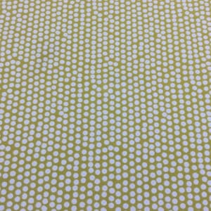Fryetts Ochre Spotty/Dotty Cotton Fabric. For Upholstery, Curtains, Cushions, Craft, Roman Blinds, Lampshades.