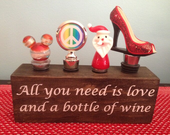Hand Made Wooden Wine Stopper Holder Display Box Etsy