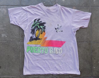RARE vintage 80s Puerto Rico Paper Thin Soft T-shirt M
