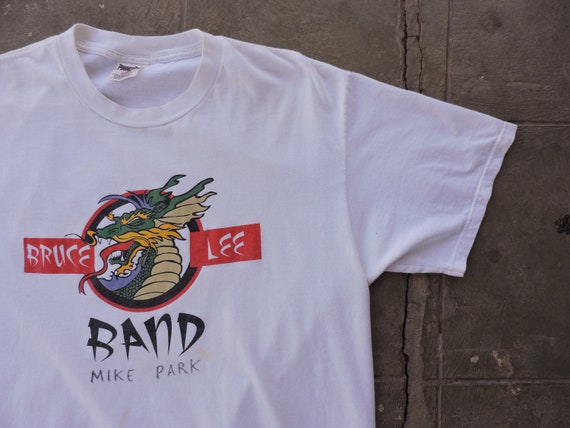 RARE Vintage 90s Bruce Lee Band T-shirt XL - image 4