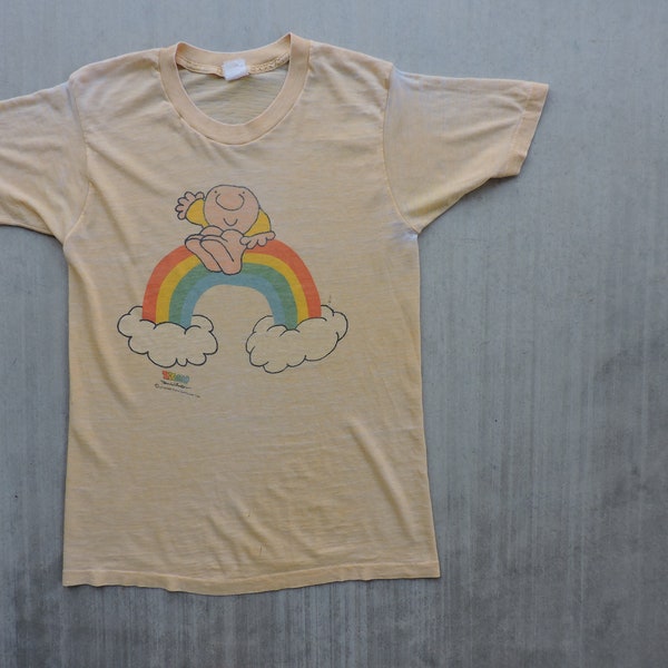 BEAT To HELL Rare Vintage 80s Paper Thin Ziggy Rainboy T-shirt S