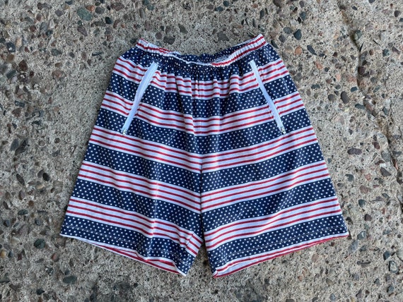 Rare Vintage Stars & Stripes Shorts w/pockets S - image 1