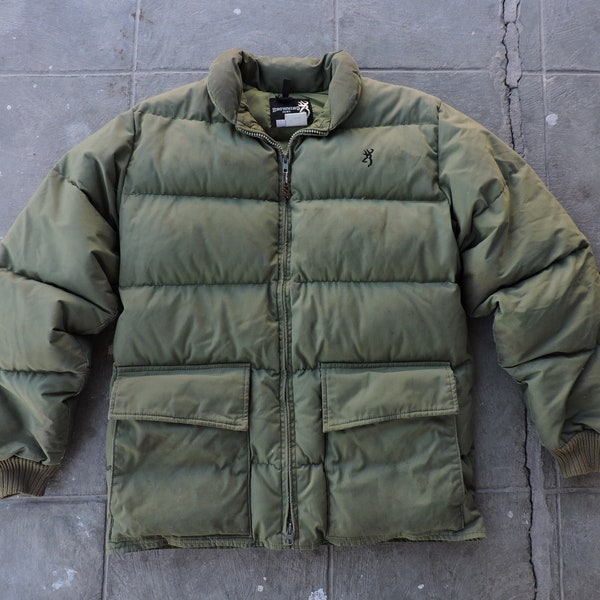 BEAT To HELL Rare Vintage Browning Quilted Down Filled Puffer Jacket S