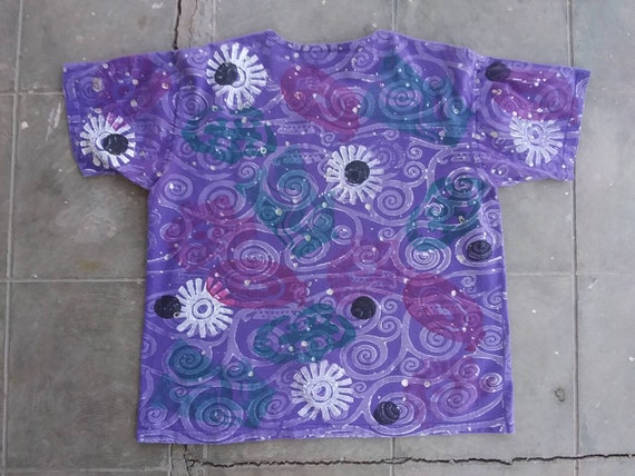 T-shirt Vintage Années 90 Tribal - Taille 2XL Oversize, Streetwear, Coton USA